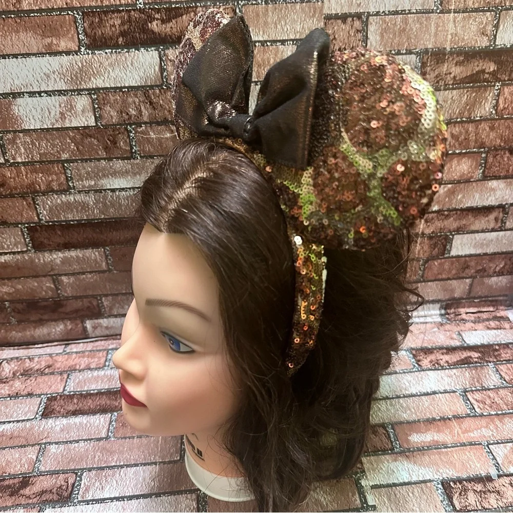 Disney Brown and Gold Kids Mouse Ears Headband